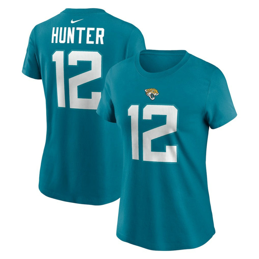 Travis Hunter Jacksonville Jaguars Women's Name & Number T-Shirt Teal