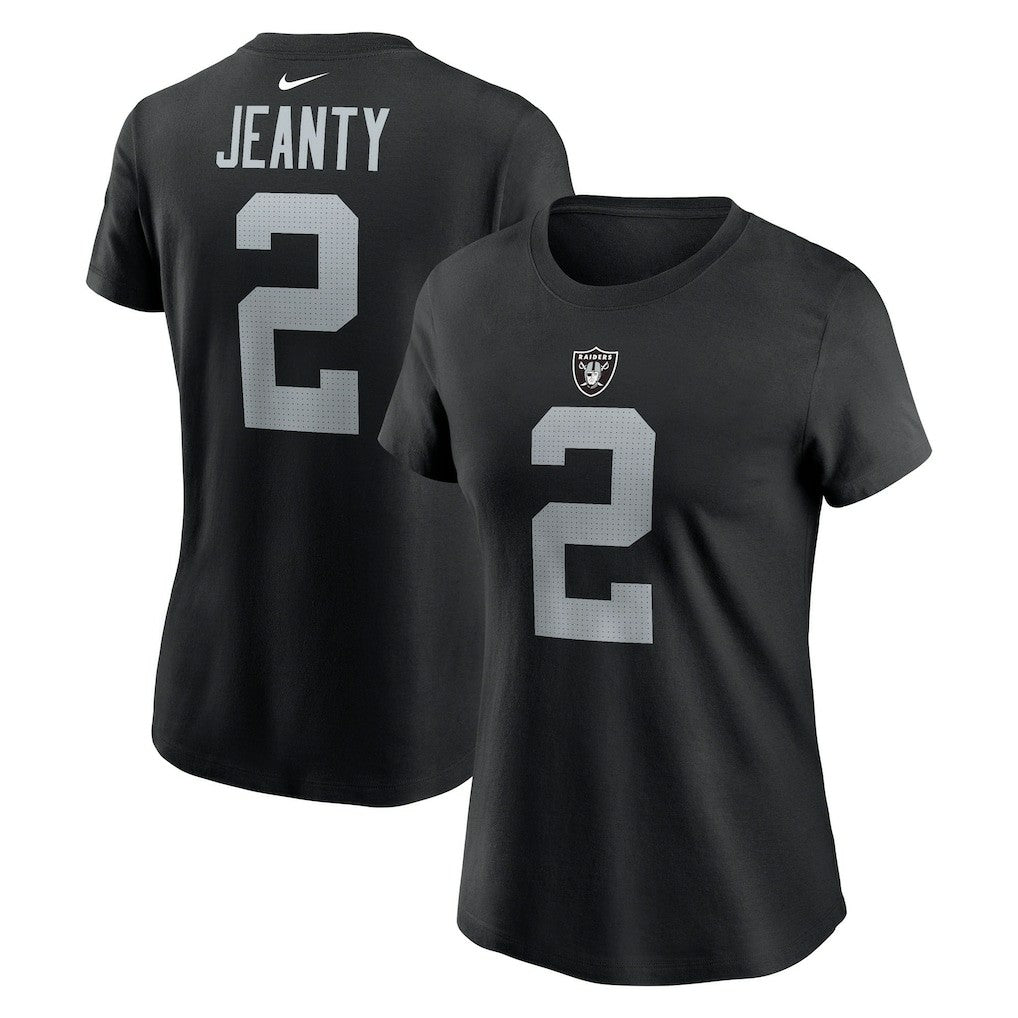 Ashton Jeanty Las Vegas Raiders Women's Name & Number T-Shirt Black