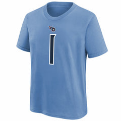 Cam Ward Tennessee Titans Youth 2025 NFL Draft First Round Pick Name & Number T-Shirt Navy