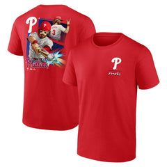 Bryce Harper Philadelphia Phillies Anime Player T-Shirt - Red T-shirts