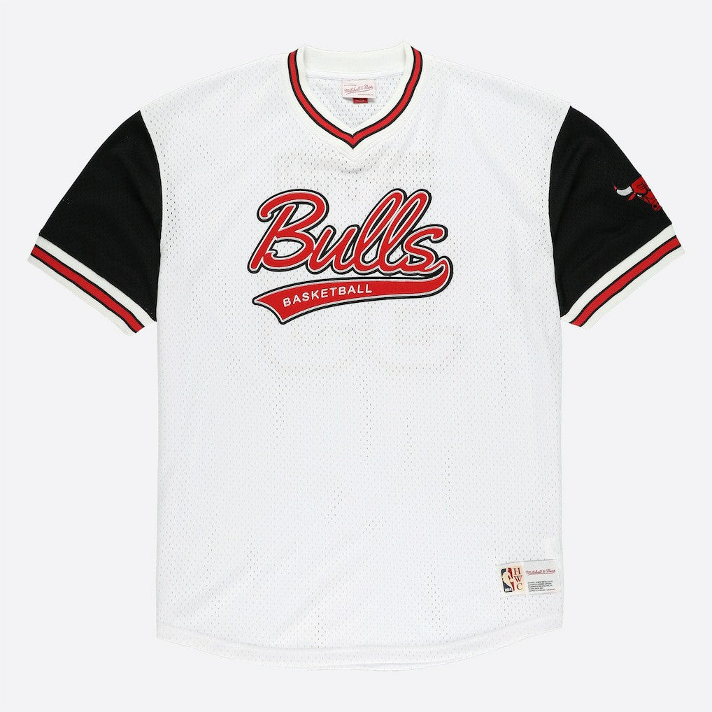 Scottie Pippen Chicago Bulls Player Mesh V-Neck Shirt White