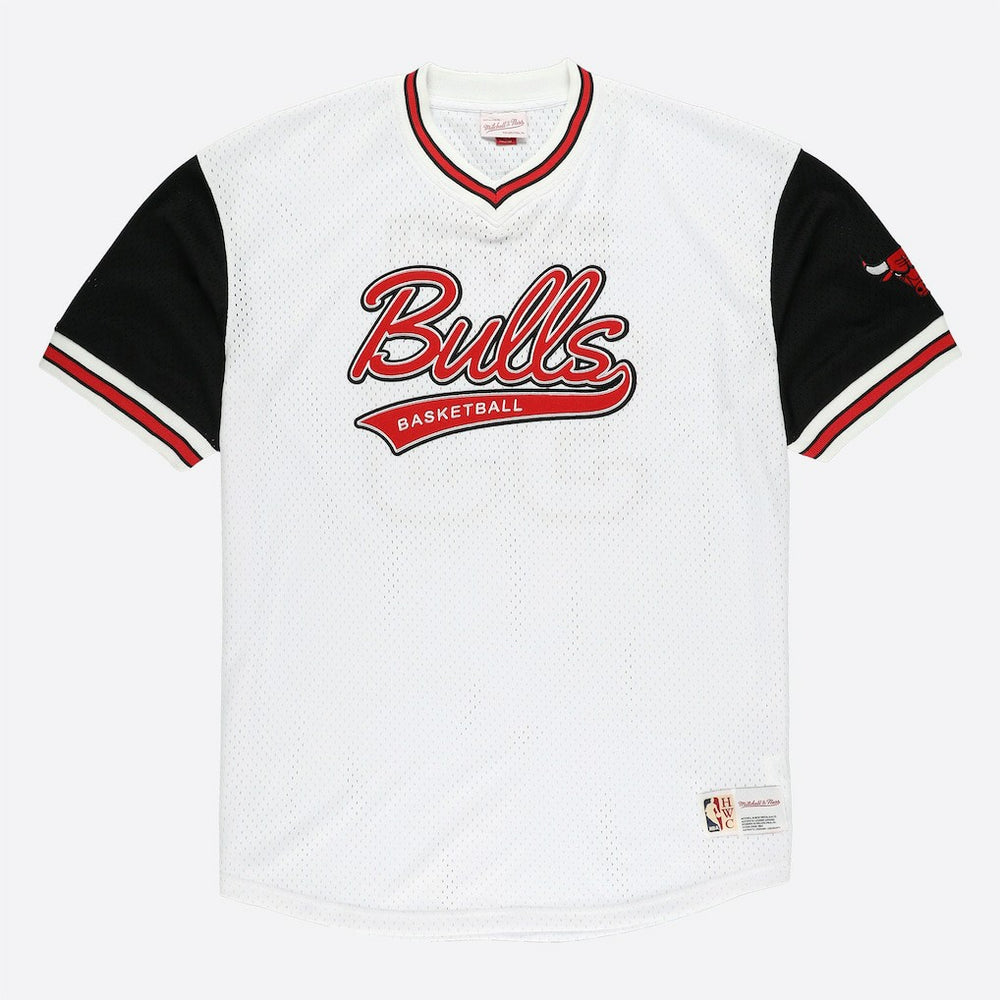 Scottie Pippen Chicago Bulls Player Mesh V-Neck Shirt White