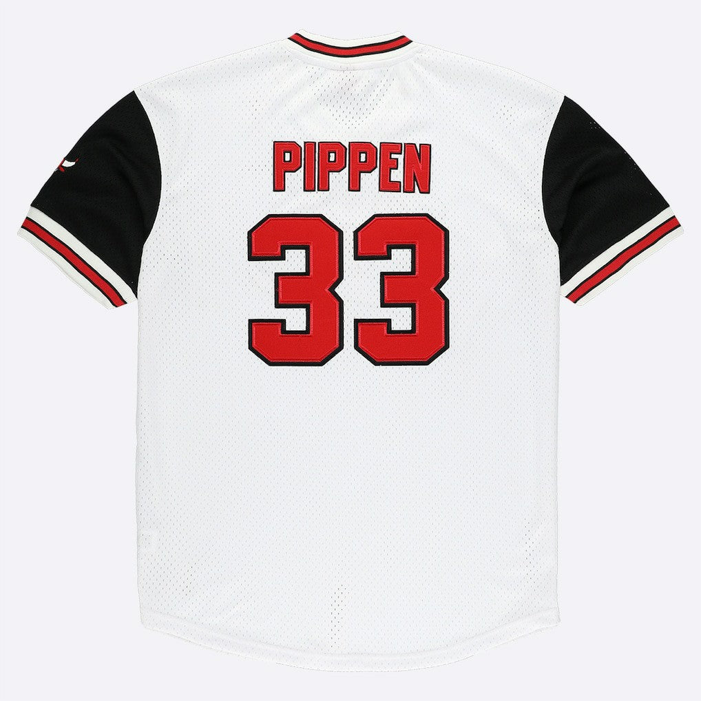 Scottie Pippen Chicago Bulls Player Mesh V-Neck Shirt White