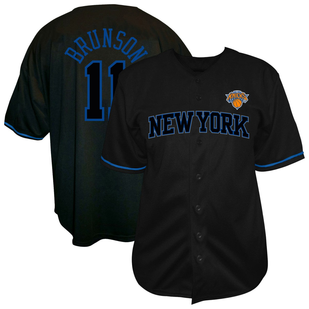 Jalen Brunson New York Knicks Big & Tall Name & Number Fashion Jersey Black