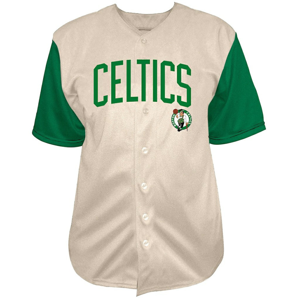 Jayson Tatum Boston Celtics Baseball Jersey Cream
