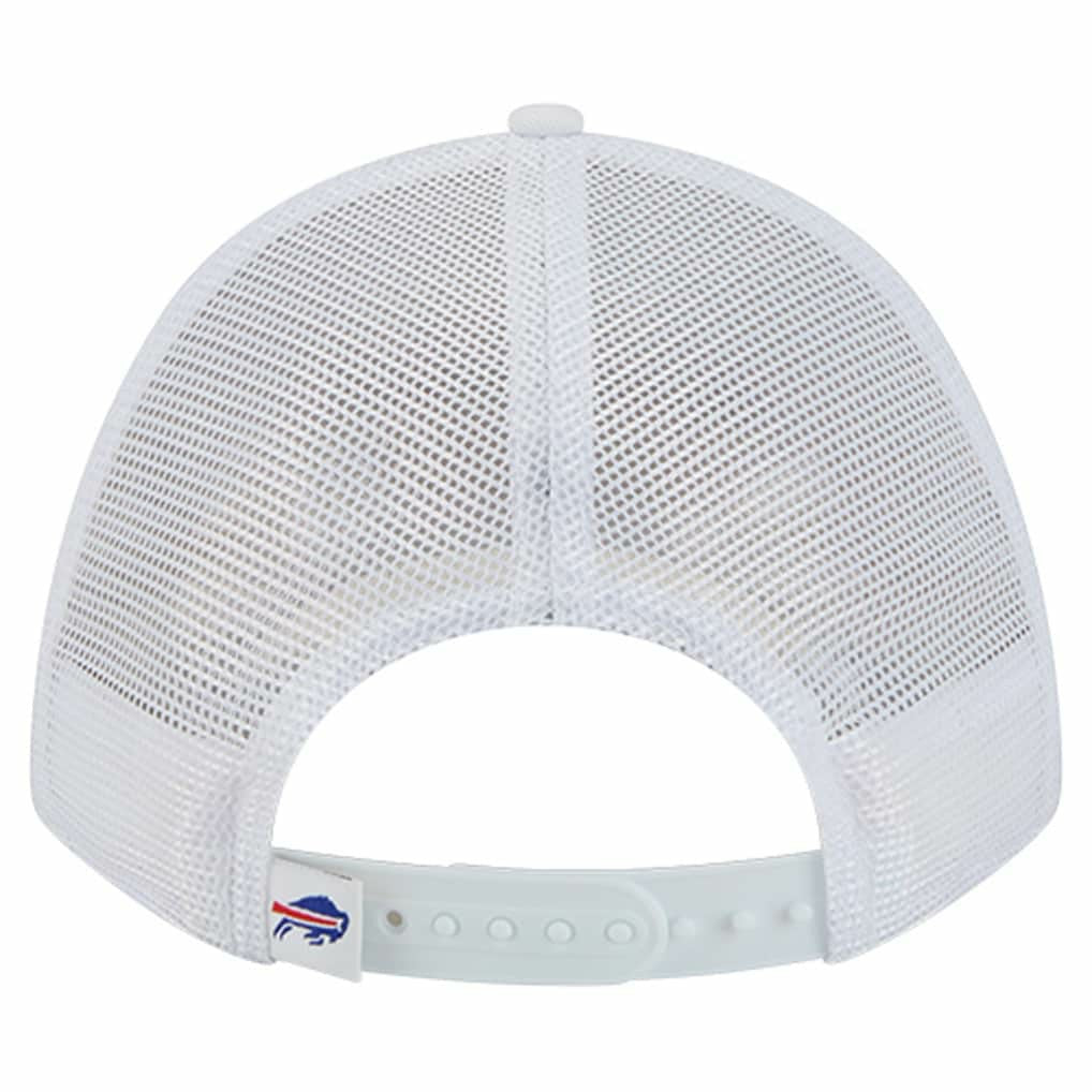 Buffalo Bills New Era NFL 9FORTY A-Frame M-Crown Adjustable Trucker Hat White