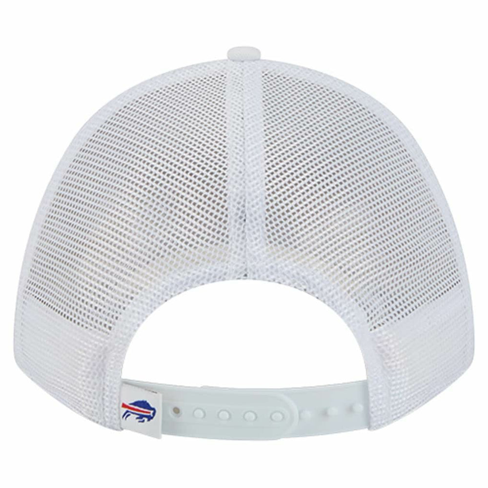 Buffalo Bills New Era NFL 9FORTY A-Frame M-Crown Adjustable Trucker Hat White