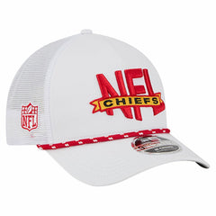Kansas City Chiefs New Era NFL 9FORTY A-Frame M-Crown Adjustable Trucker Hat White