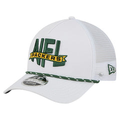 Green Bay Packers New Era NFL 9FORTY A-Frame M-Crown Adjustable Trucker Hat White