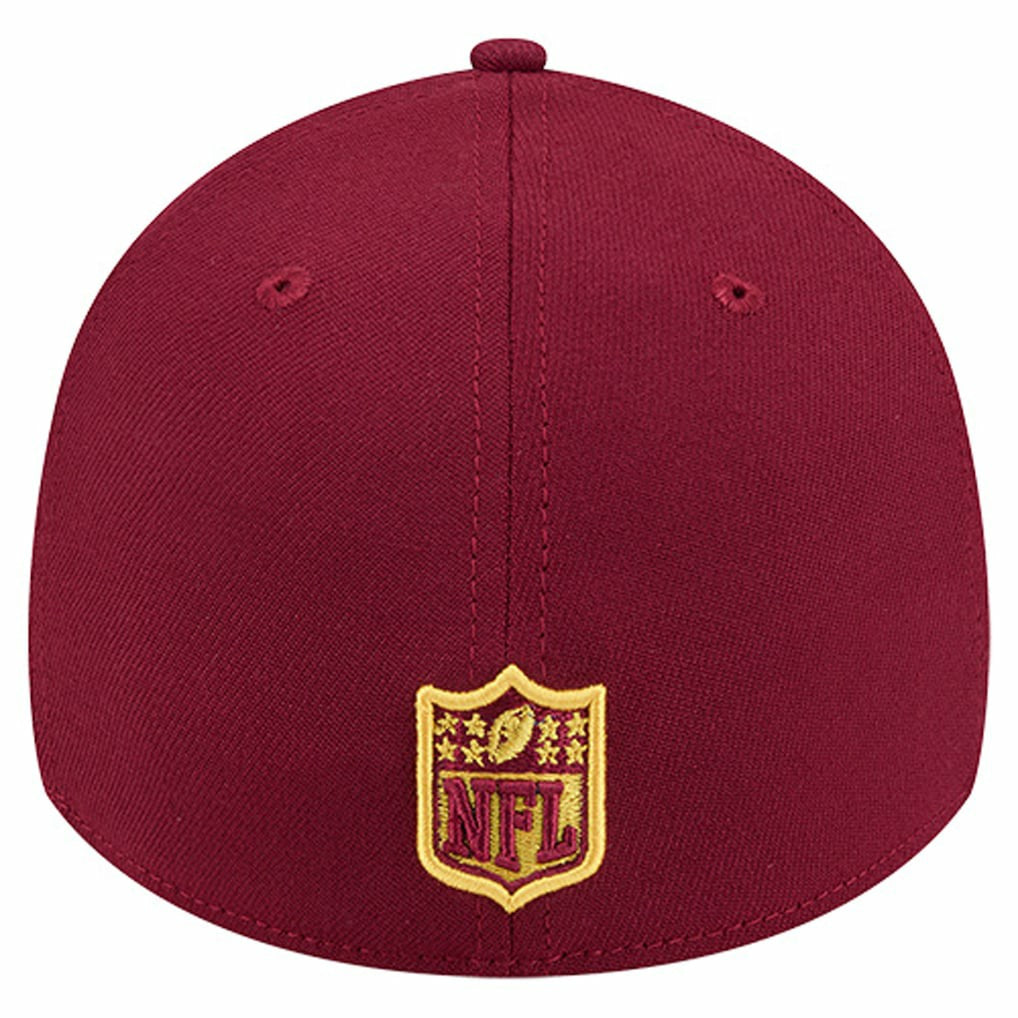 Washington Commanders New Era Stripes 39THIRTY Flex Hat Burgundy