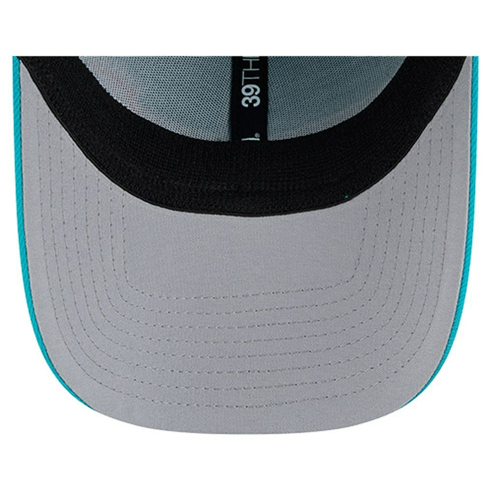 Miami Dolphins New Era Stripes 39THIRTY Flex Hat Aqua