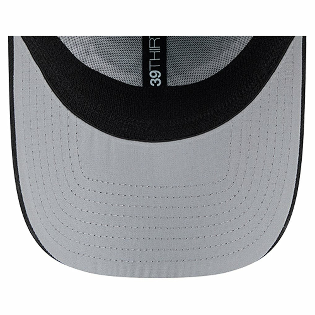 Las Vegas Raiders New Era Stripes 39THIRTY Flex Hat Black