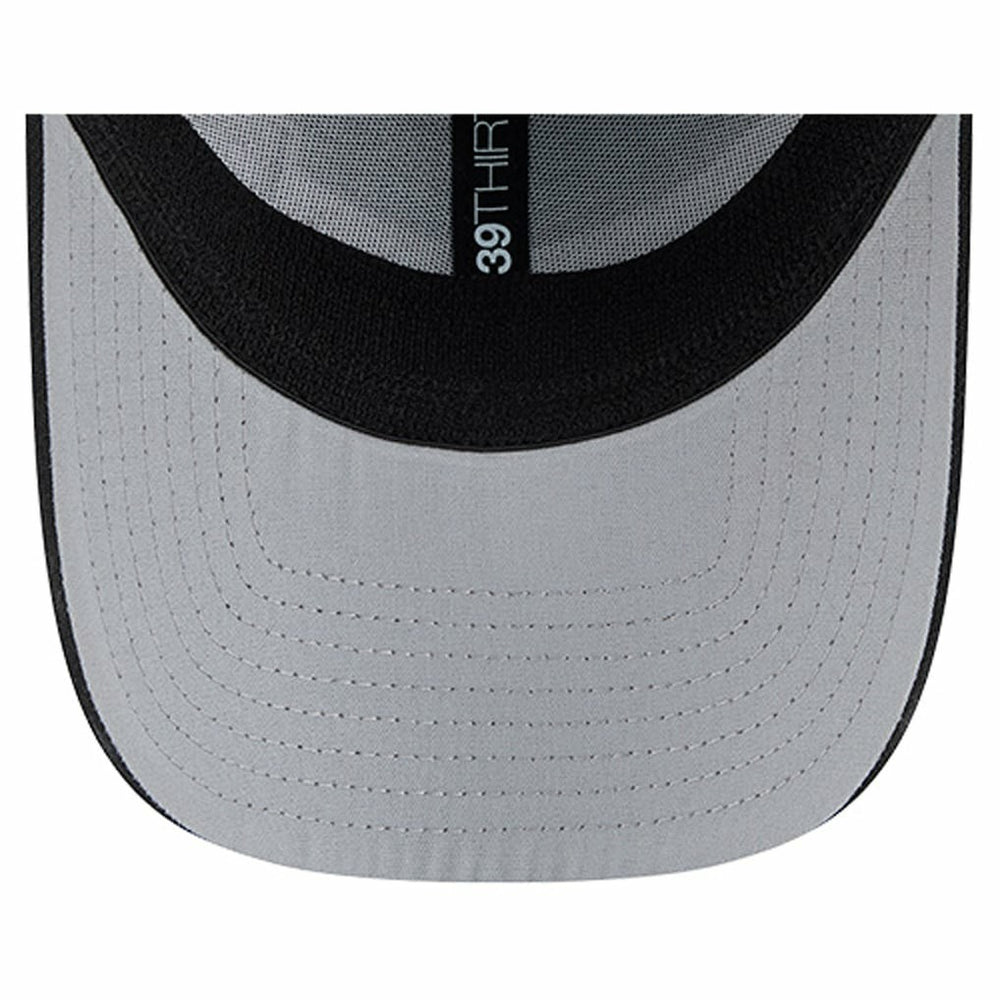 Las Vegas Raiders New Era Stripes 39THIRTY Flex Hat Black