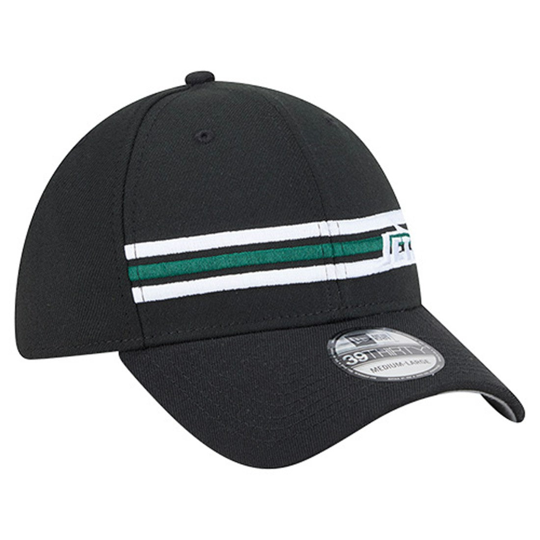 New York Jets New Era Stripes 39THIRTY Flex Hat Black