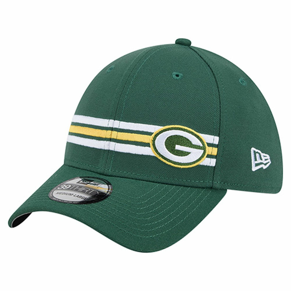 Green Bay Packers New Era Stripes 39THIRTY Flex Hat Green