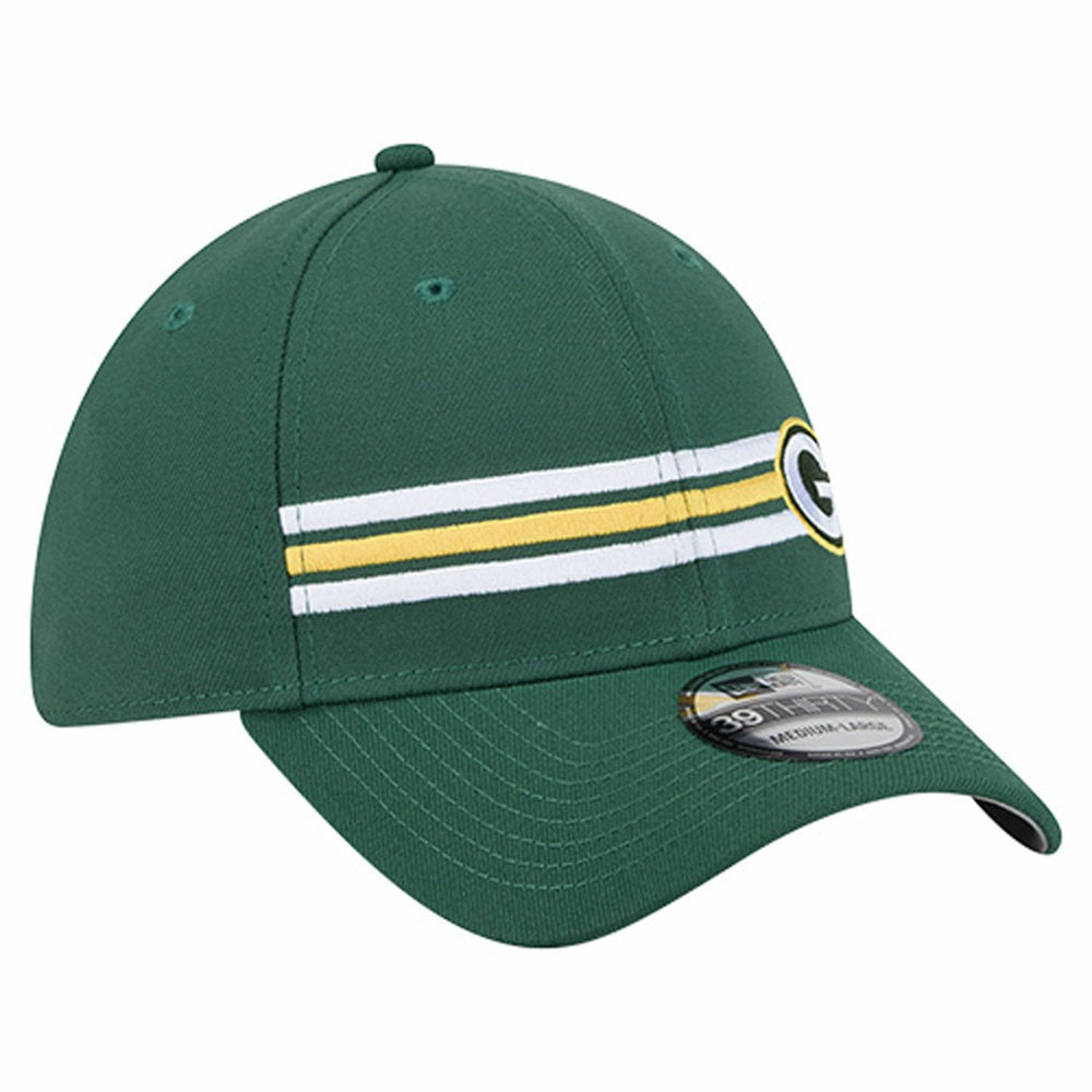 Green Bay Packers New Era Stripes 39THIRTY Flex Hat Green