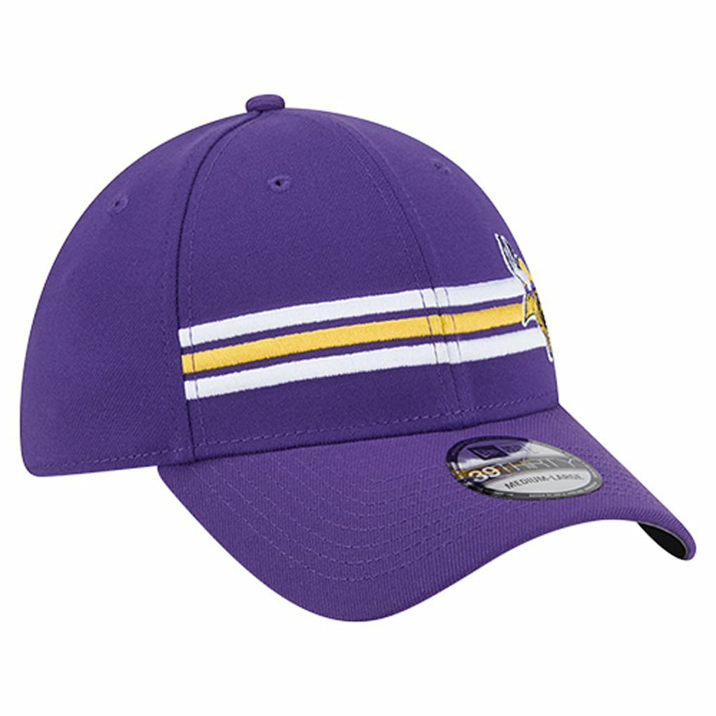 Minnesota Vikings New Era Stripes 39THIRTY Flex Hat Purple