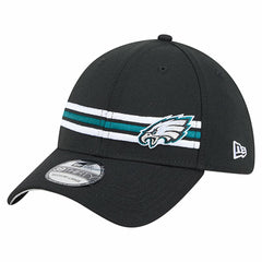 Philadelphia Eagles New Era Stripes 39THIRTY Flex Hat Black