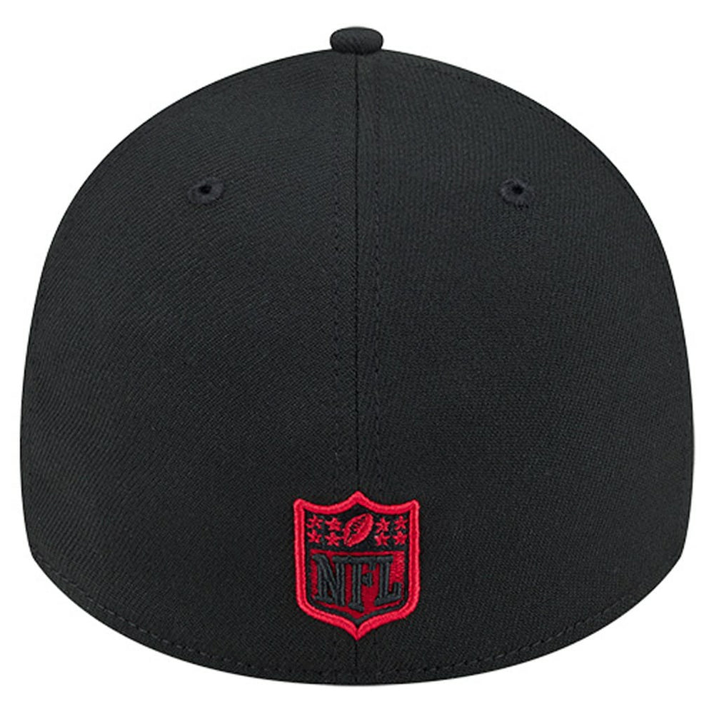 San Francisco 49ers New Era Stripes 39THIRTY Flex Hat Black