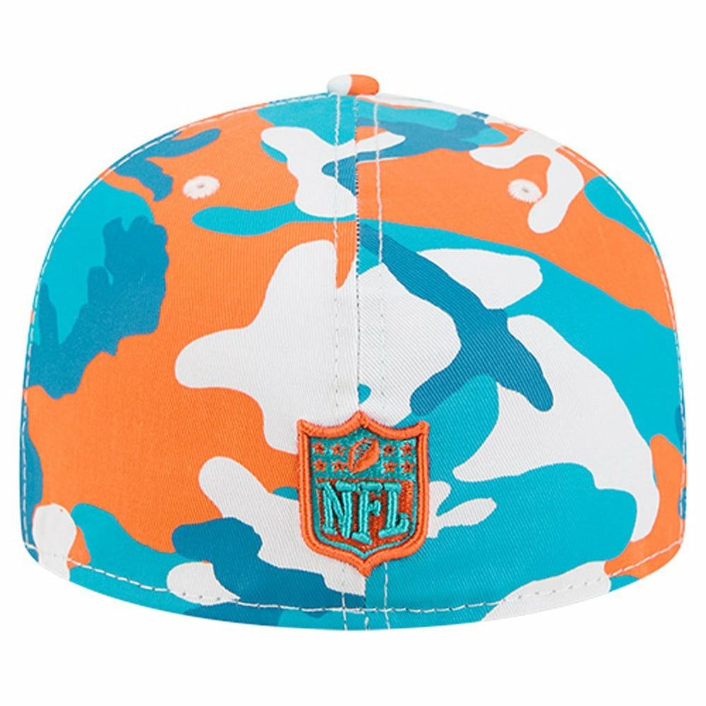 Miami Dolphins New Era 59FIFTY Fitted Hat Orange/Aqua