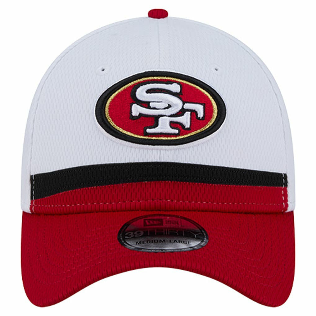 San Francisco 49ers New Era Dashmark Rays 39THIRTY Flex Hat White/Scarlet