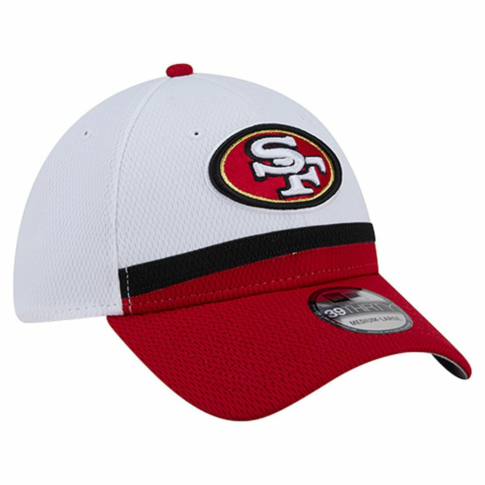San Francisco 49ers New Era Dashmark Rays 39THIRTY Flex Hat White/Scarlet