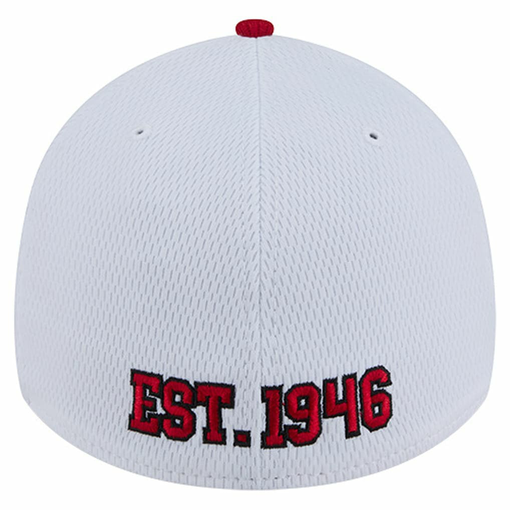 San Francisco 49ers New Era Dashmark Rays 39THIRTY Flex Hat White/Scarlet