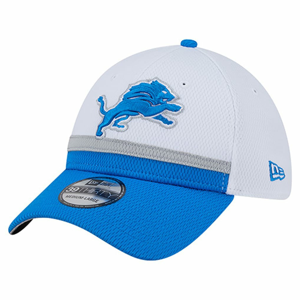 Detroit Lions New Era Dashmark Rays 39THIRTY Flex Hat White/Blue