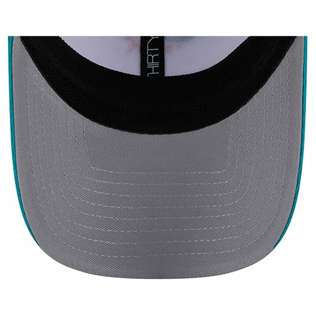 Miami Dolphins New Era Dashmark Rays 39THIRTY Flex Hat White/Aqua