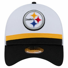 Pittsburgh Steelers New Era Dashmark Rays 39THIRTY Flex Hat White/Black