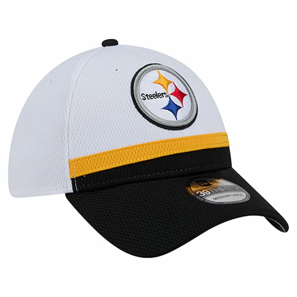 Pittsburgh Steelers New Era Dashmark Rays 39THIRTY Flex Hat White/Black