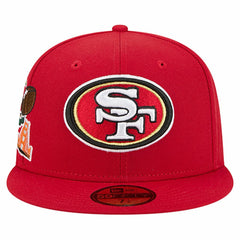 San Francisco 49ers New Era Group Chat 59FIFTY Fitted Hat Scarlet