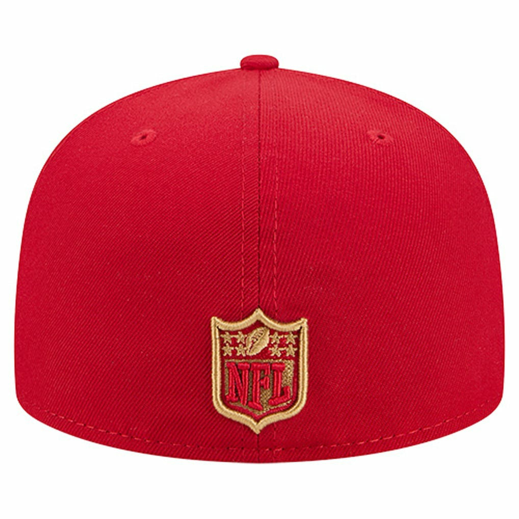 San Francisco 49ers New Era Group Chat 59FIFTY Fitted Hat Scarlet