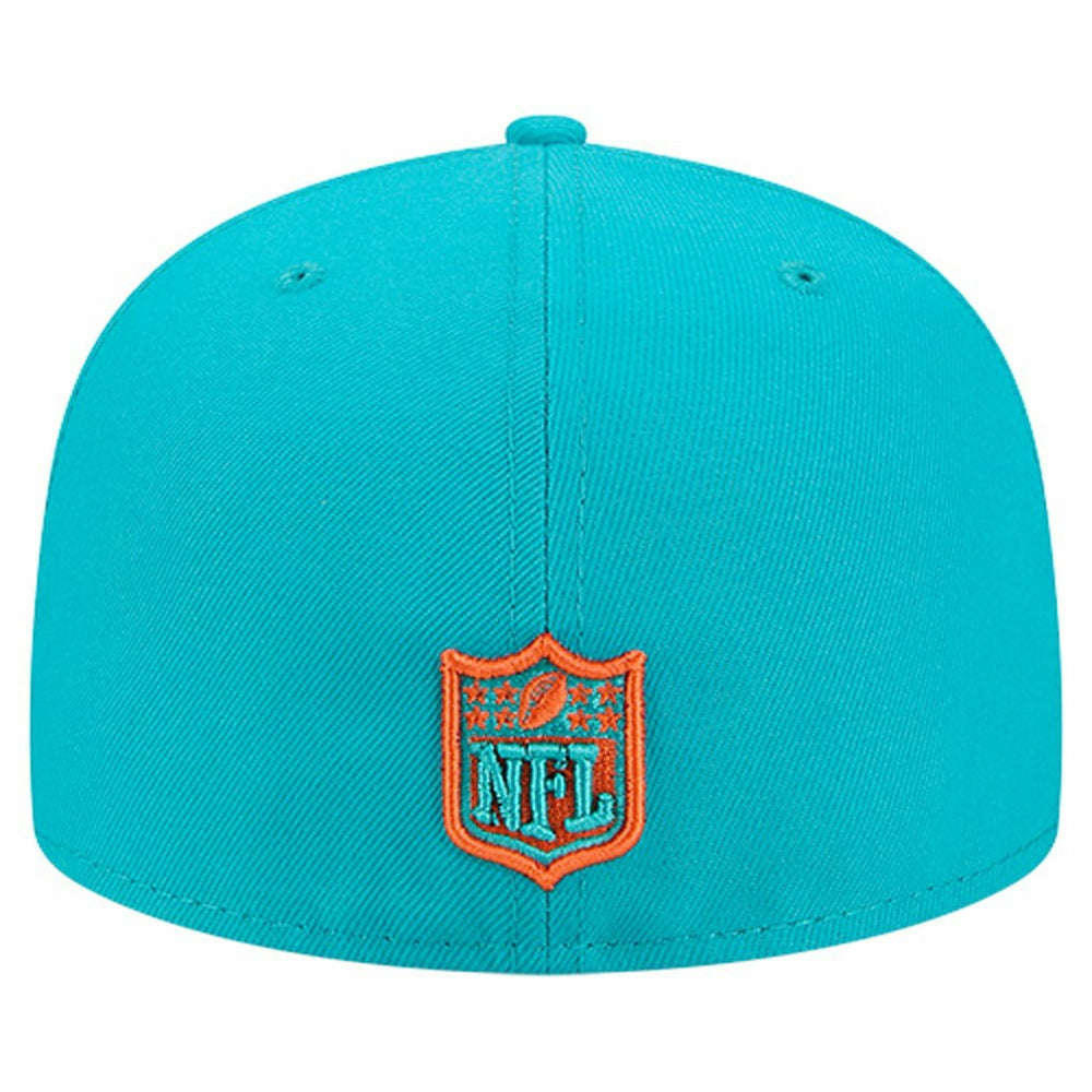 Miami Dolphins New Era Group Chat 59FIFTY Fitted Hat Aqua