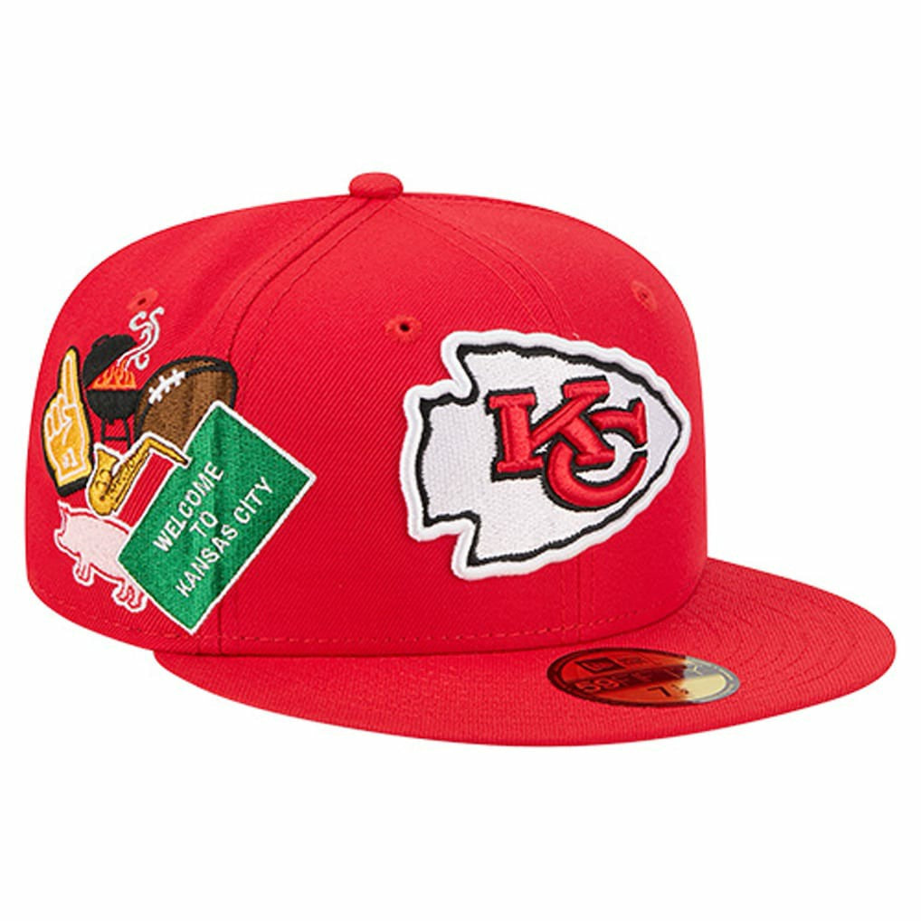 Kansas City Chiefs New Era Group Chat 59FIFTY Fitted Hat Red