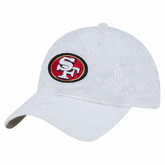 San Francisco 49ers New Era Women's Floral 9TWENTY Adjustable Hat White