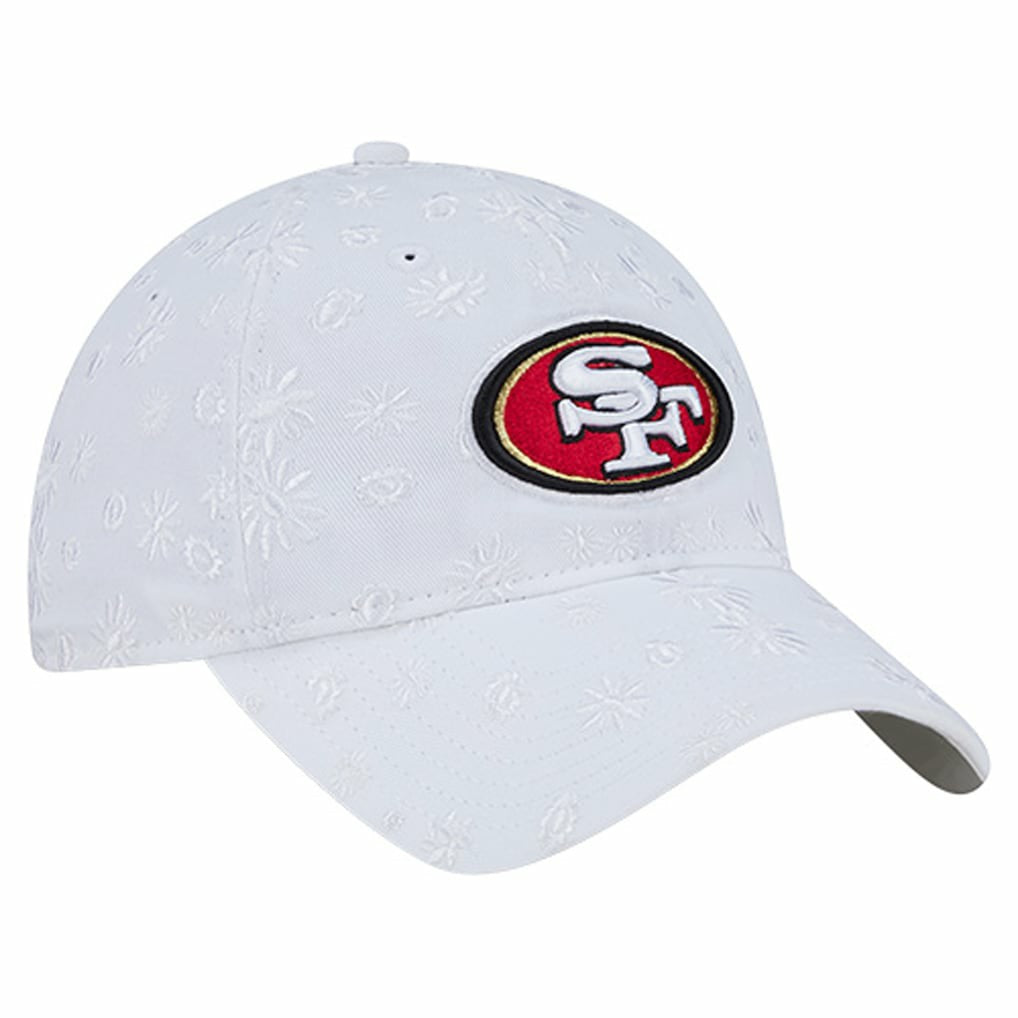 San Francisco 49ers New Era Women's Floral 9TWENTY Adjustable Hat White