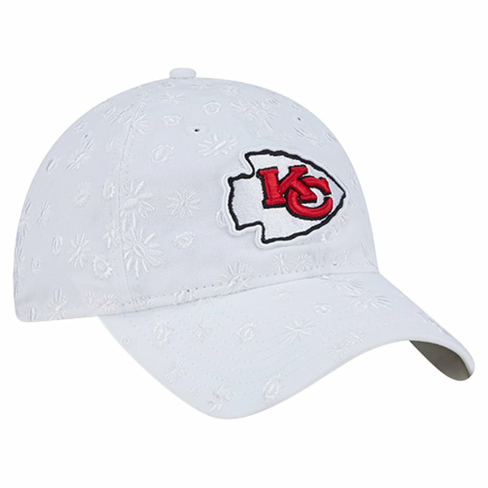 Kansas City Chiefs New Era Women's Floral 9TWENTY Adjustable Hat White