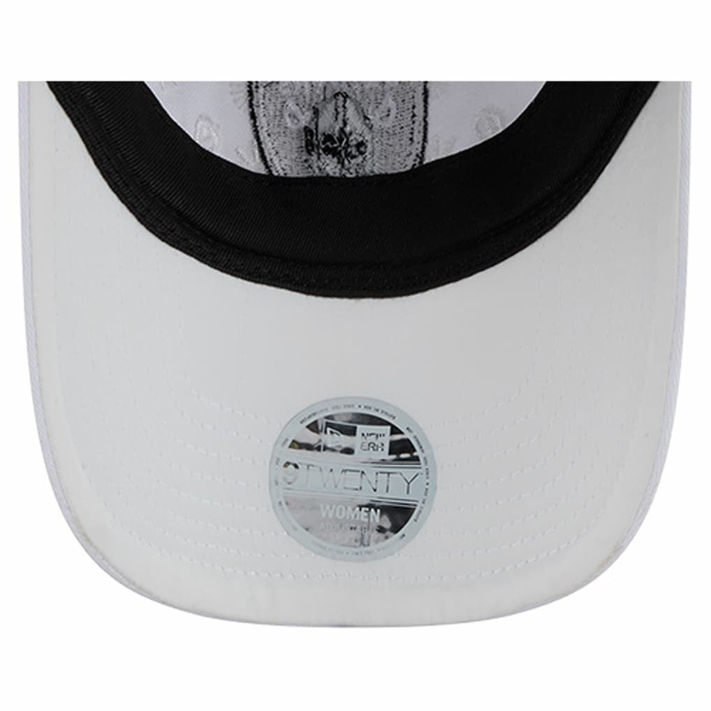 Las Vegas Raiders New Era Women's Floral 9TWENTY Adjustable Hat White