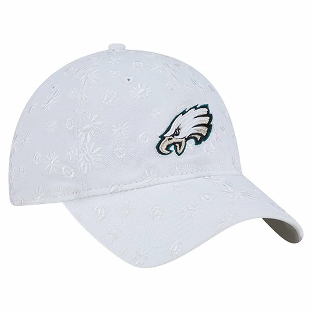 Philadelphia Eagles New Era Women's Floral 9TWENTY Adjustable Hat White