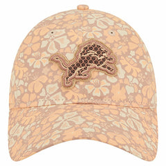 Detroit Lions New Era Women's Floral 9TWENTY Adjustable Hat Tan