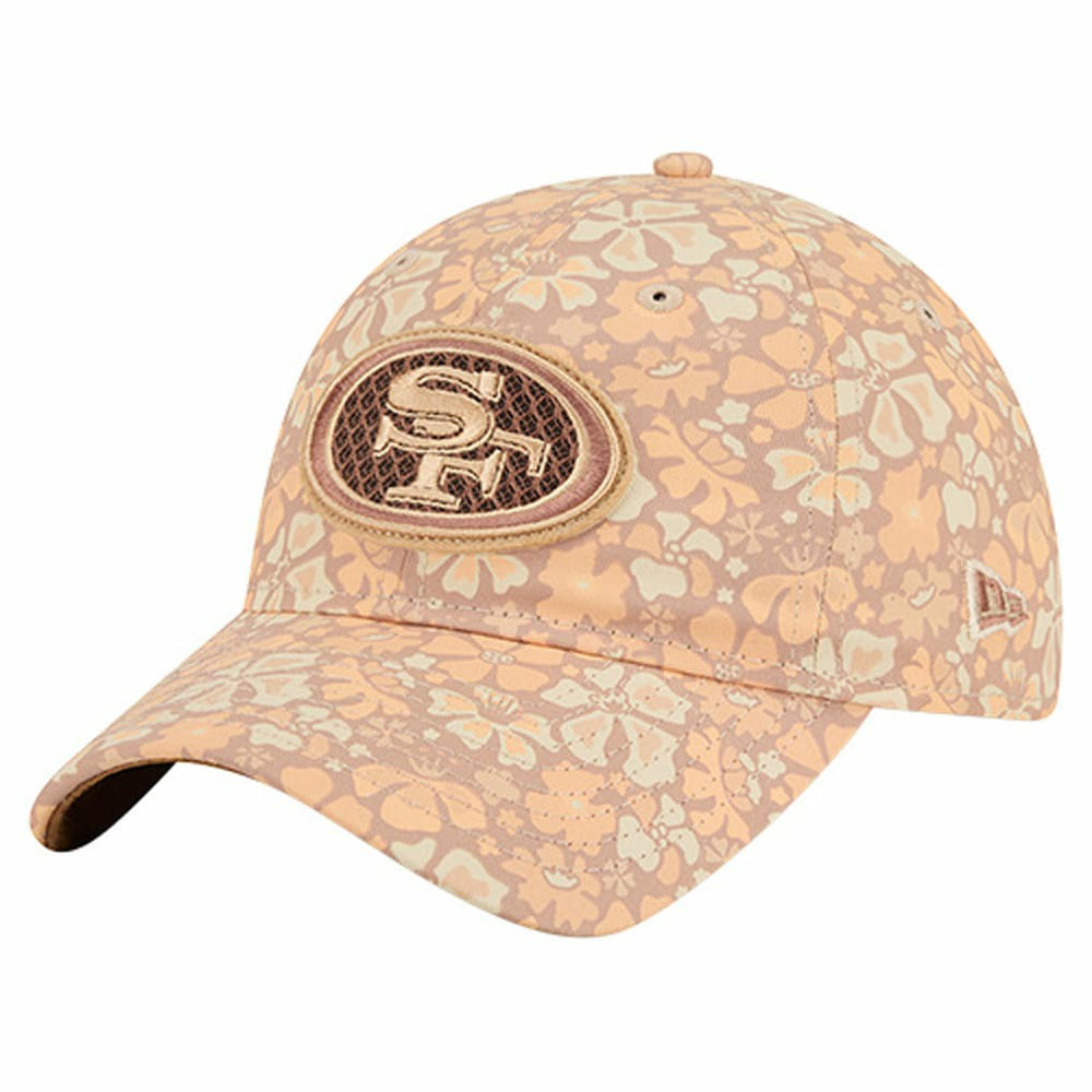 San Francisco 49ers New Era Women's Floral 9TWENTY Adjustable Hat Tan