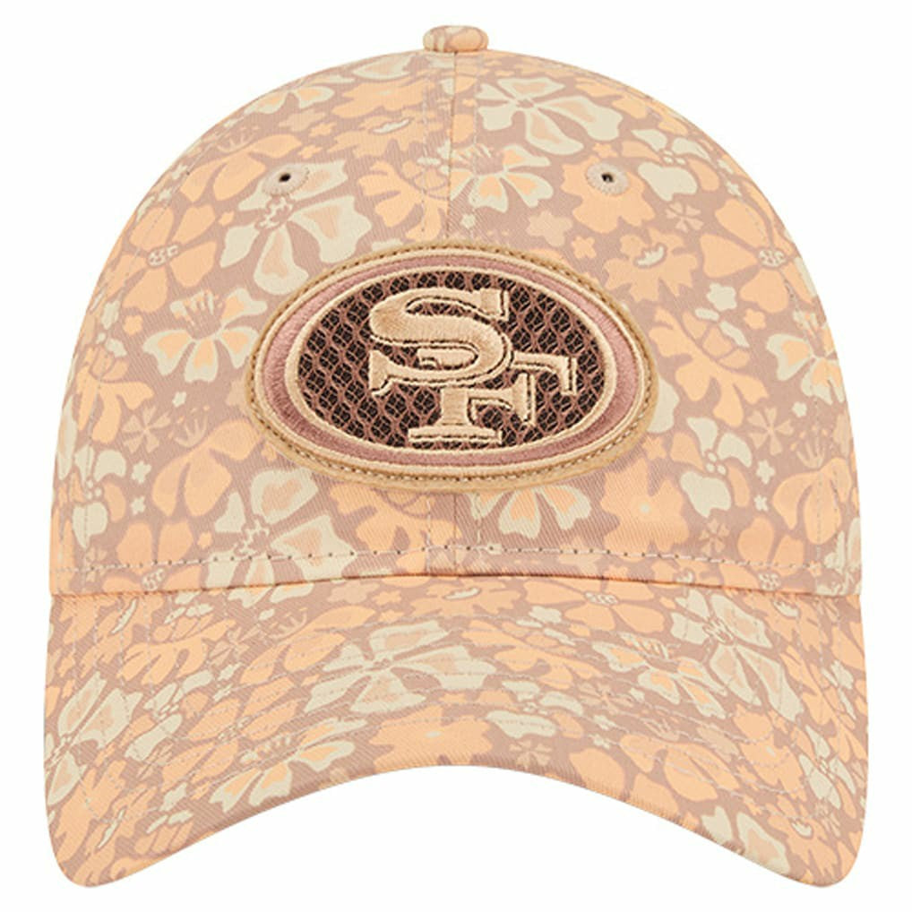 San Francisco 49ers New Era Women's Floral 9TWENTY Adjustable Hat Tan