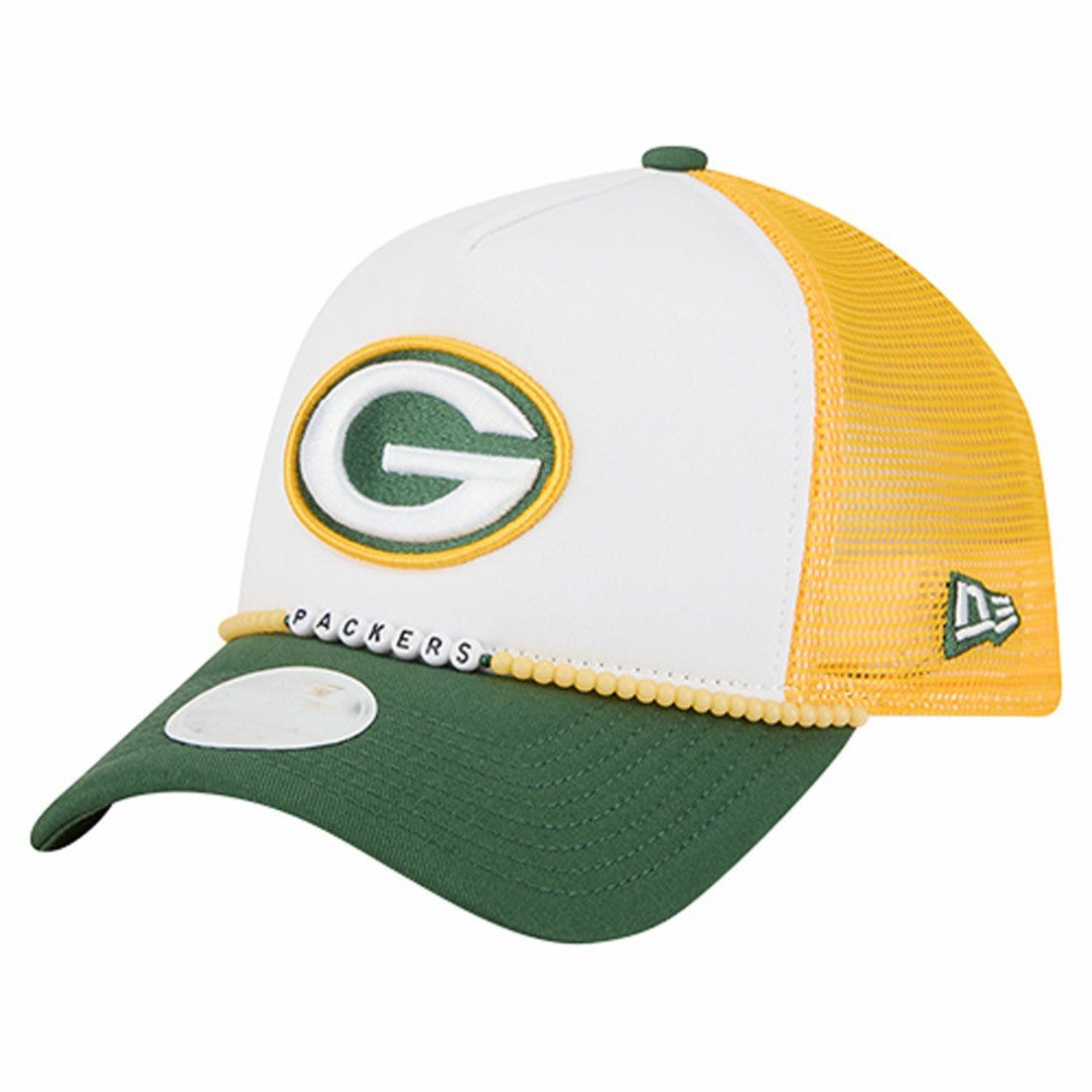 Green Bay Packers New Era Women's Friendship Bracelet 9FORTY Adjustable Hat White/Green