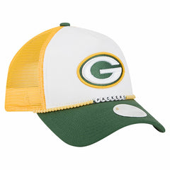Green Bay Packers New Era Women's Friendship Bracelet 9FORTY Adjustable Hat White/Green