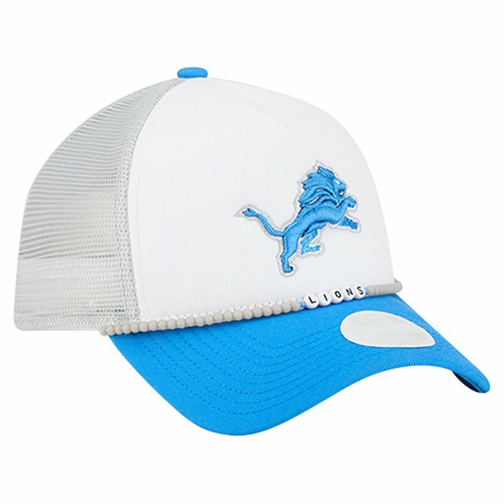 Detroit Lions New Era Women's Friendship Bracelet 9FORTY Adjustable Hat White/Blue