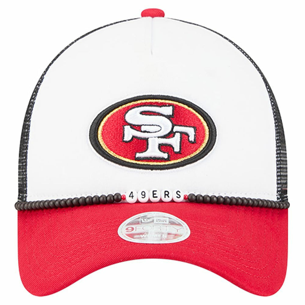 San Francisco 49ers New Era Women's Friendship Bracelet 9FORTY Adjustable Hat White/Scarlet
