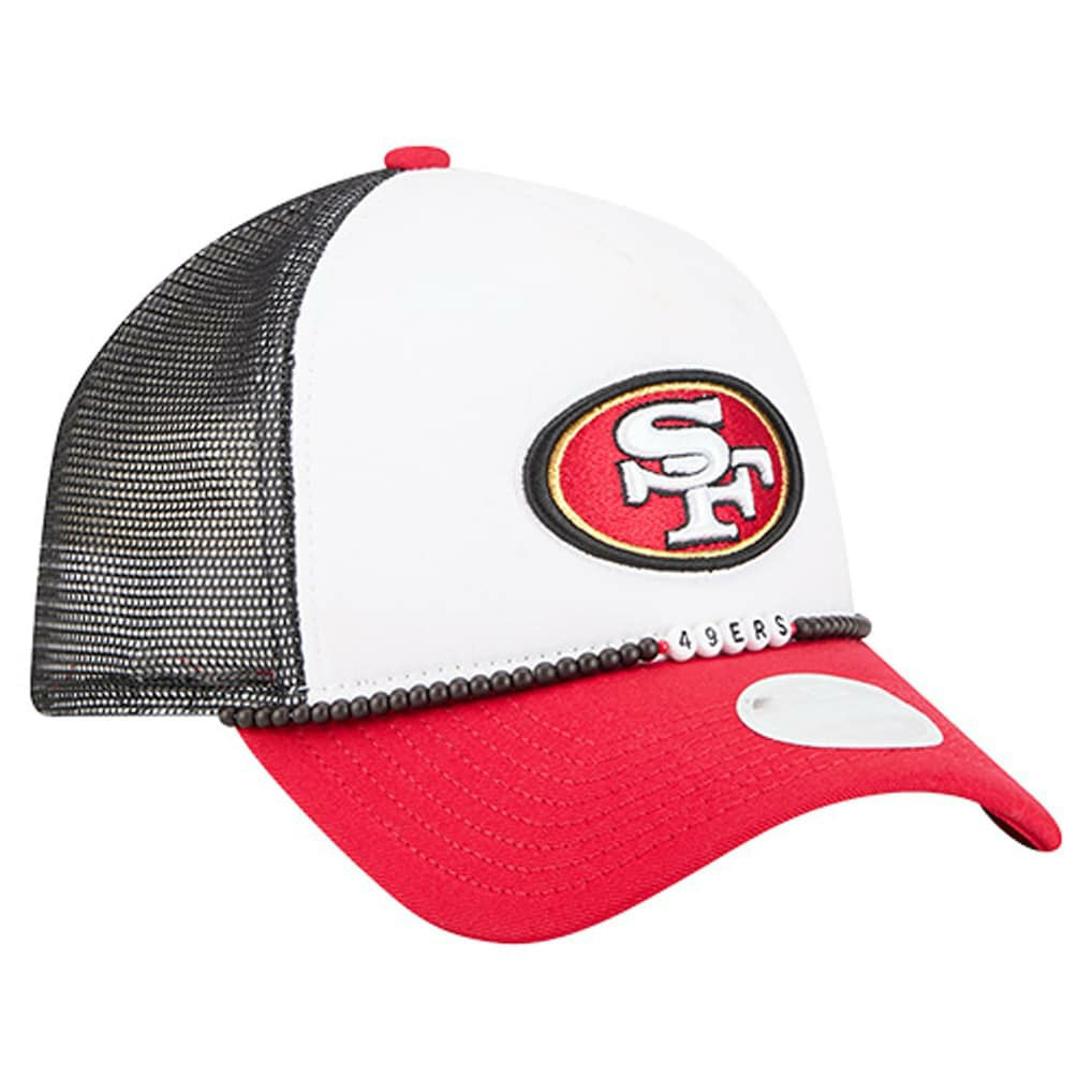 San Francisco 49ers New Era Women's Friendship Bracelet 9FORTY Adjustable Hat White/Scarlet
