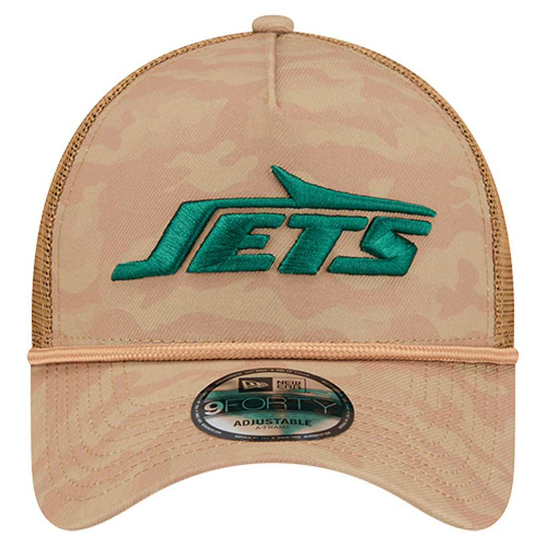 New York Jets New Era Wheat Camo 9FORTY Adjustable Hat Tan
