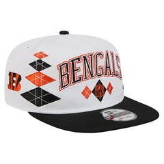 Cincinnati Bengals New Era Argyle 19TWENTY Adjustable Hat White